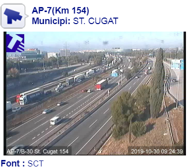 L'AP-7 en el seu pas per Sant Cugat FOTO: Trànsit