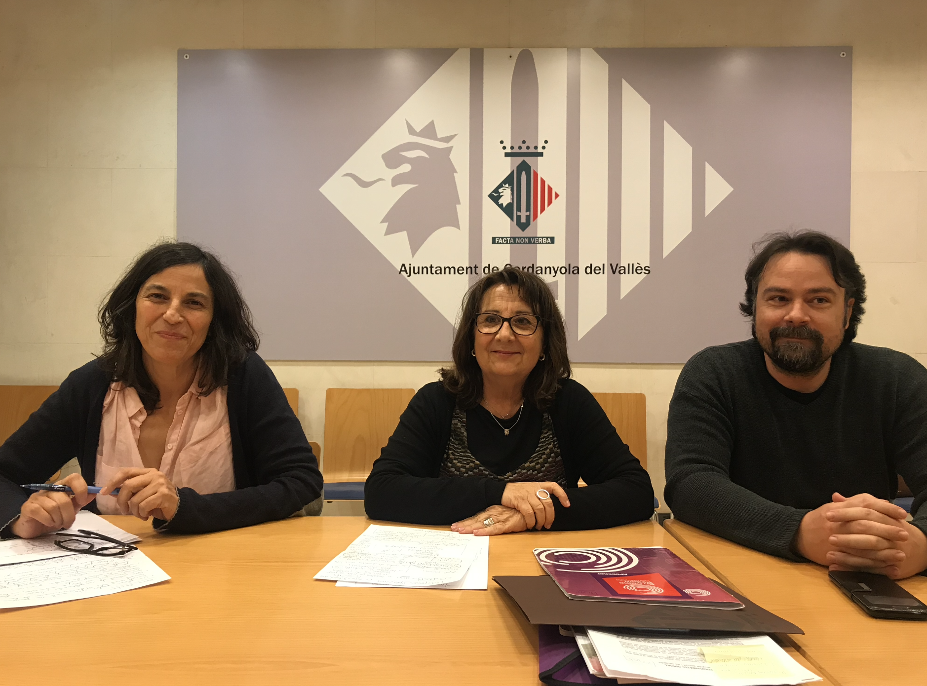 Cecilia Collado, Pilar Adell i Isaac Martínez, regidors d'ECP
