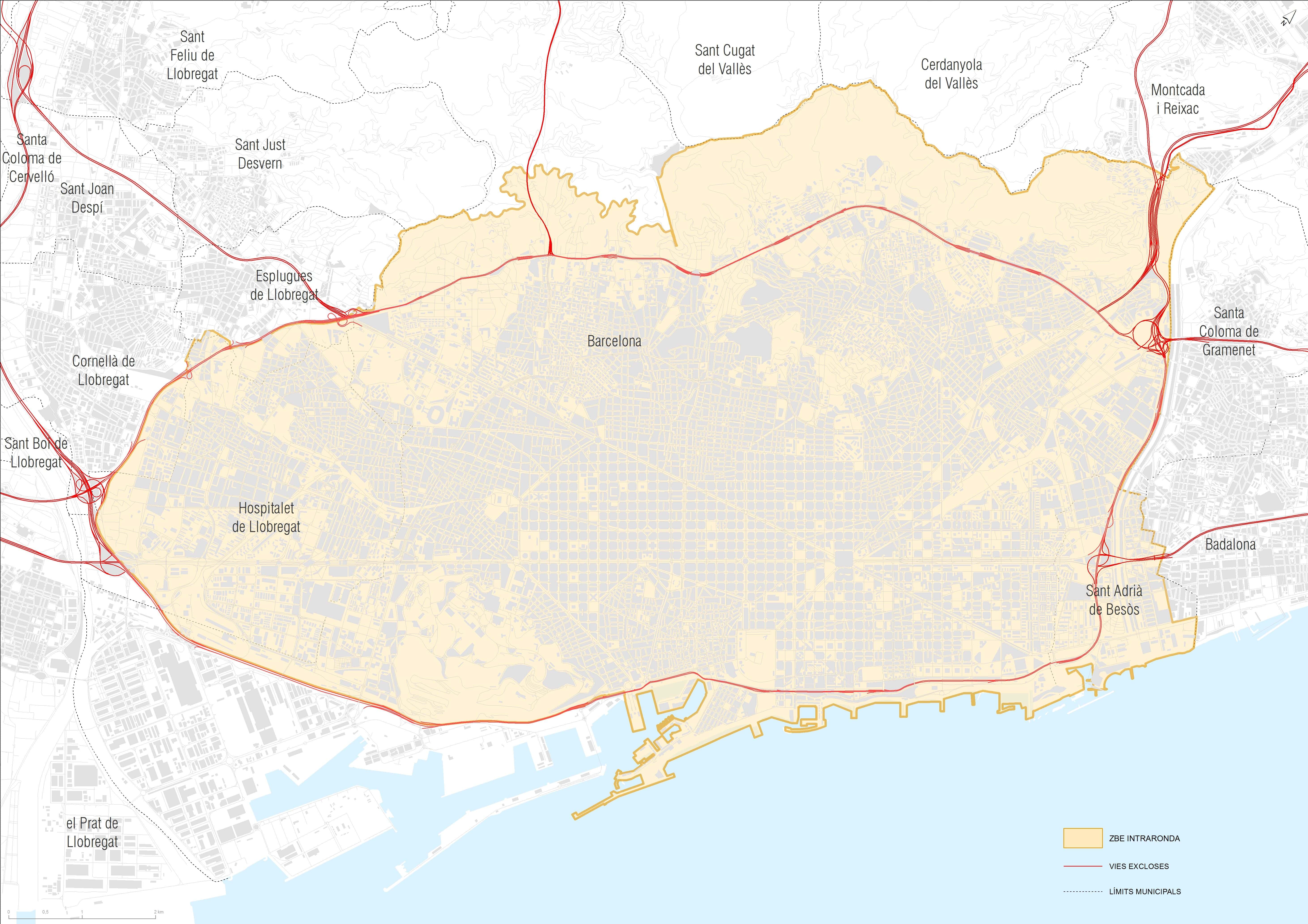 Mapa Zona Baixes Emissions Barcelona Mapa Zona Baixes Emissions Barcelona