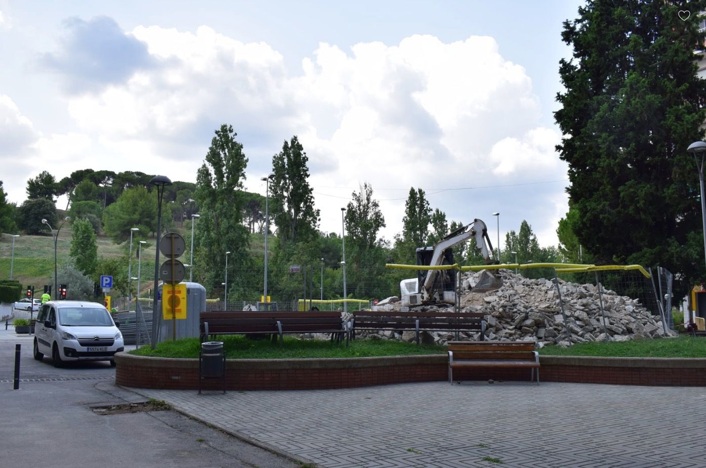 Obres a la plaça Goya. FOTO: Ajuntament de Cerdanyola