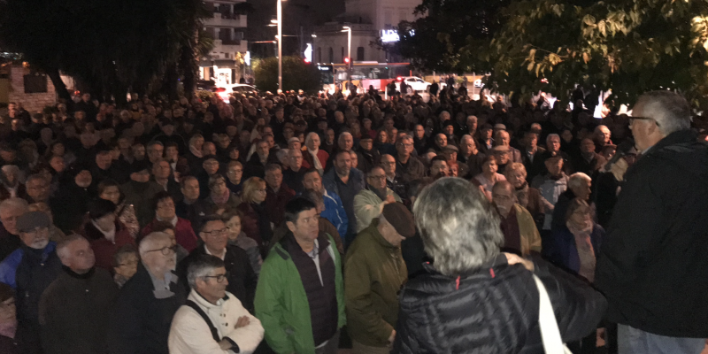 Concentració contra el tribut de l'11 de desembre. FOTO: Mónica García