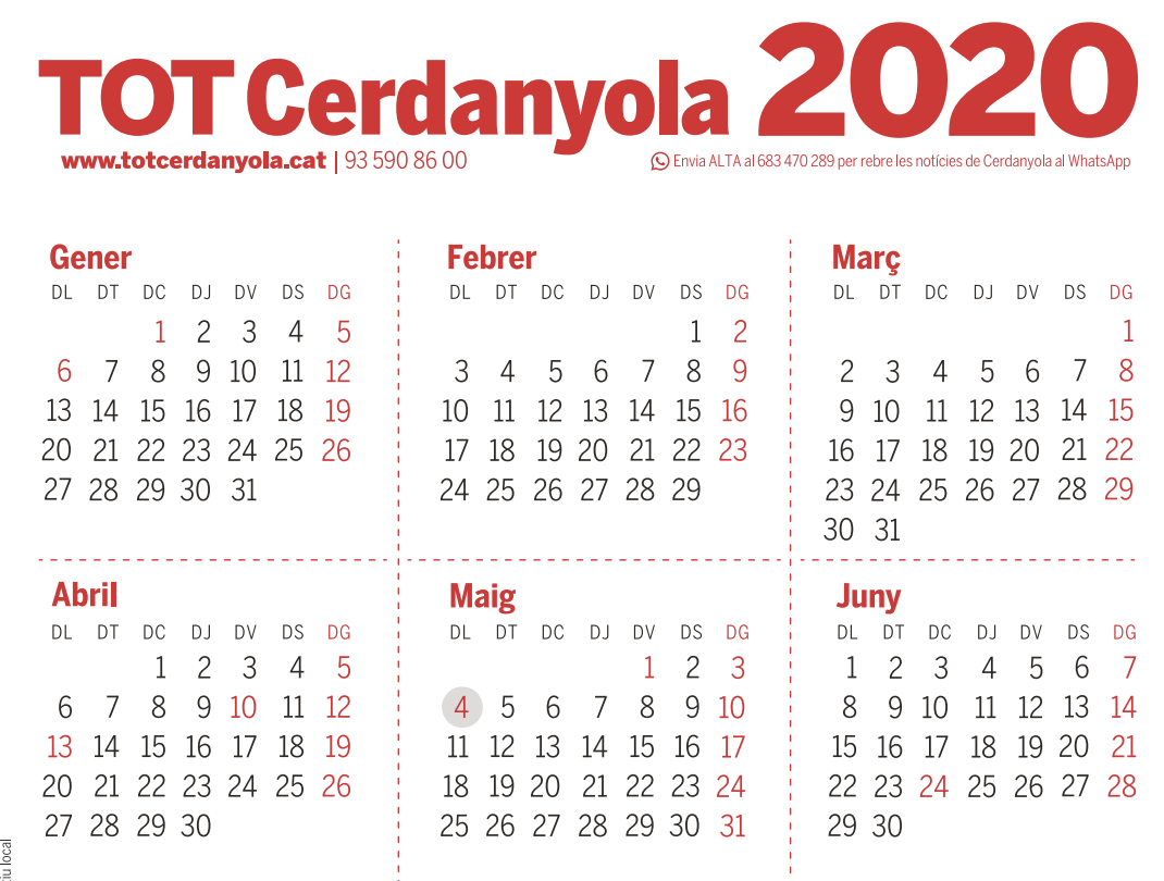 Cada any el TOT té el seu propi calendari