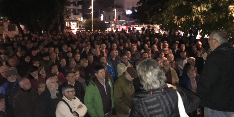 Manifestació contra el tribut metropolità. FOTO: Mónica García
