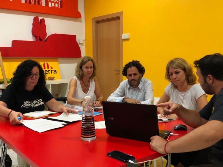 Els cinc regidors i regidores d'ERC en una foto d'arxiu. 