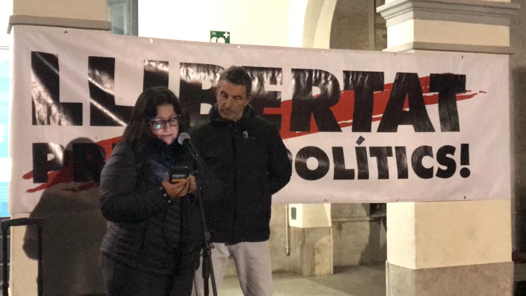 L'Abir durant la concentració a la plaça Francesc Layret. FOTO: Mónica García