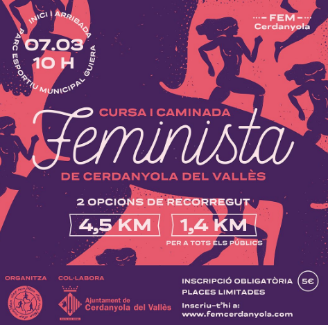 El cartell de la cursa feminista. FOTO: Ajuntament de Cerdanyola
