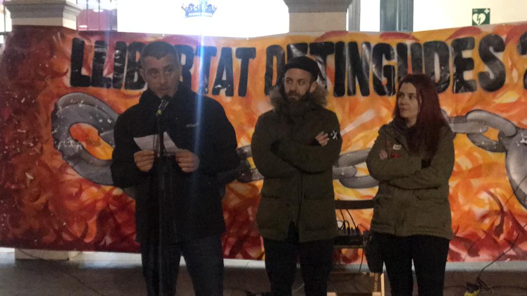 Eduard Garzón, David Budria i Clara, tres dels detinguts el 23 de setembre de 2019. FOTO: Mónica García