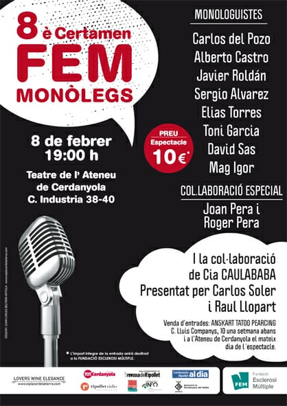 Cartell del FEM Monòlegs. Cartell del FEM Monòlegs.