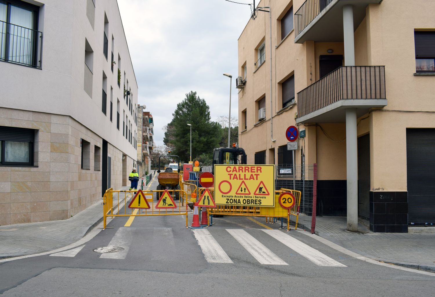 Imatge de les obres al passatge dels Codonyers. FOTO: Ajuntament de Cerdanyola