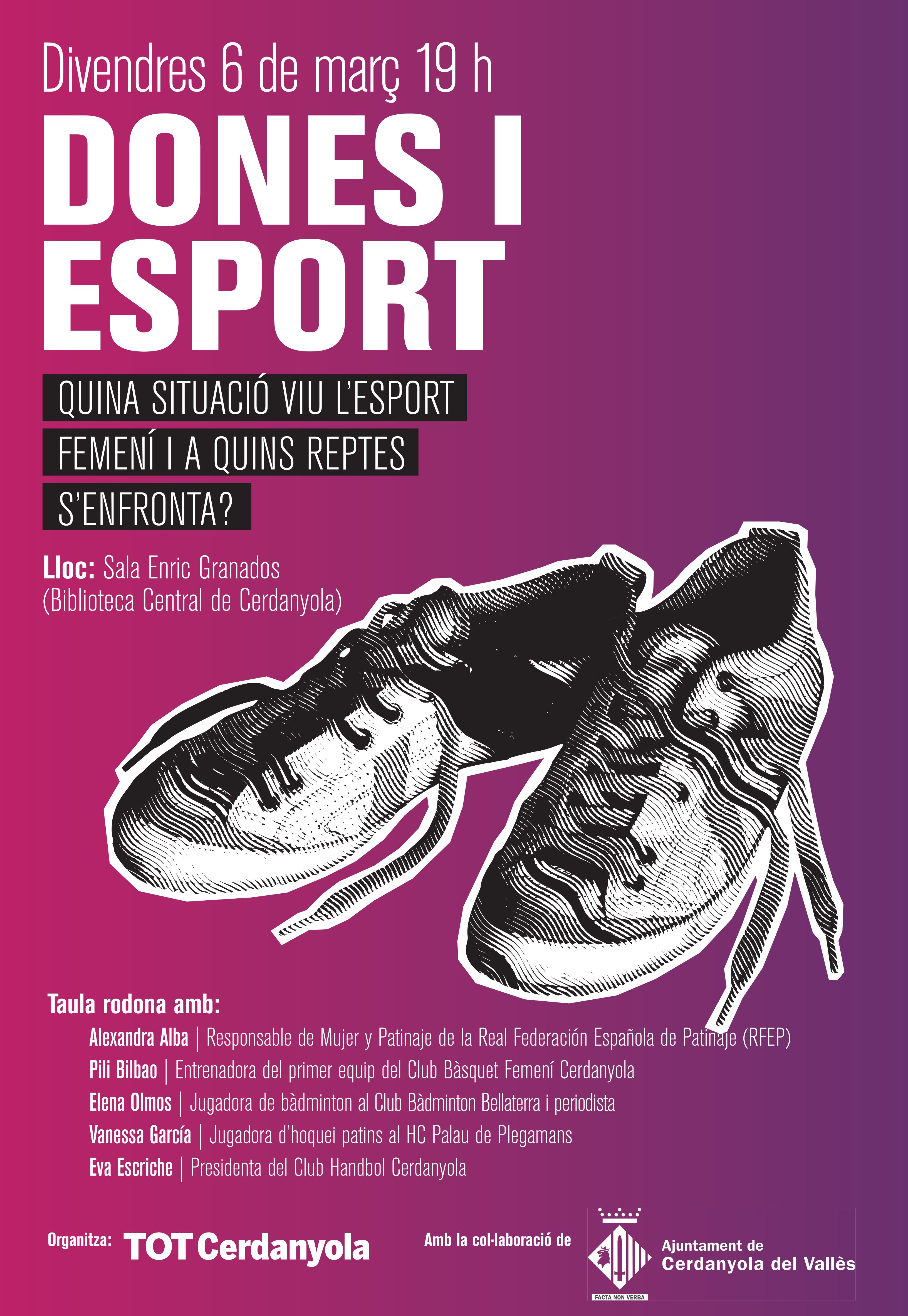 Cartell de la taula rodona 'Dones i esport' Cartell de la taula rodona 'Dones i esport'