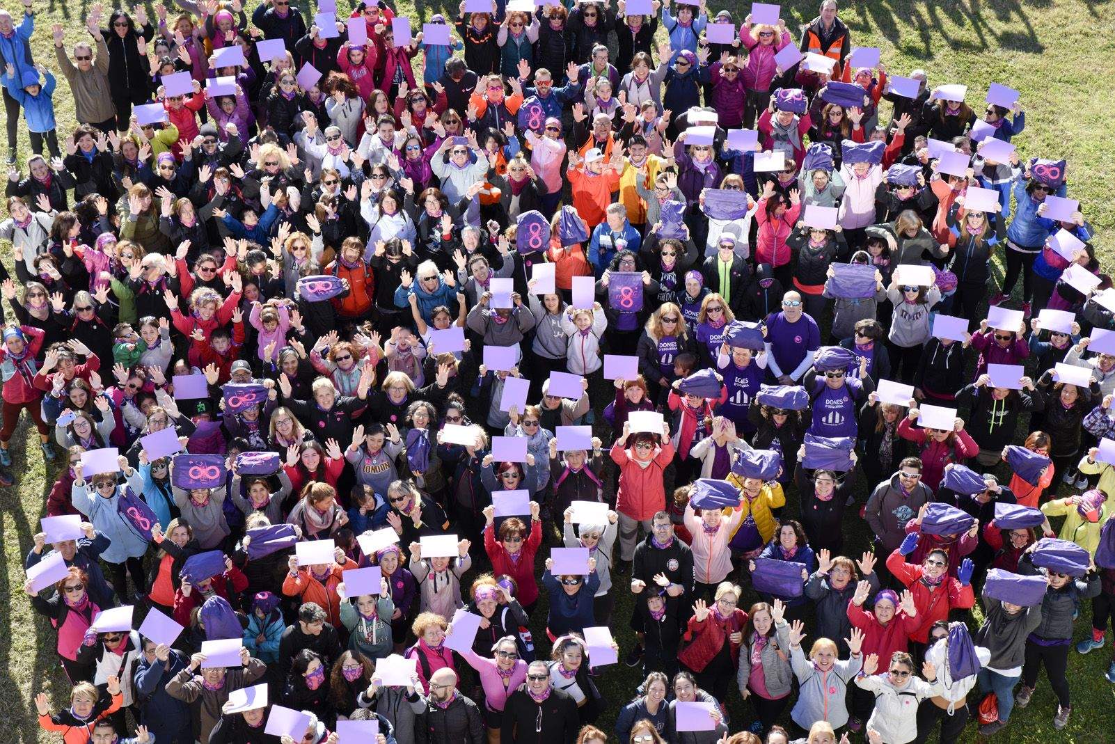 Foto aèria de la cursa feminista 2020 / Bernat Millet