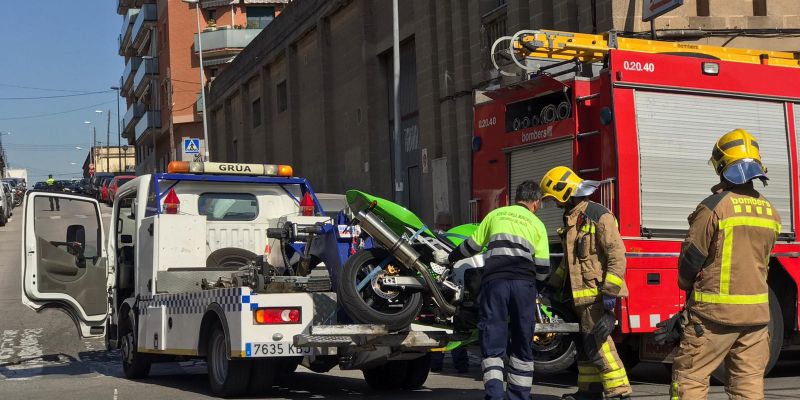 La moto de la víctima, veí de Cerdanyola. FOTO: Mónica GM La moto de la víctima, veí de Cerdanyola. FOTO: Mónica GM
