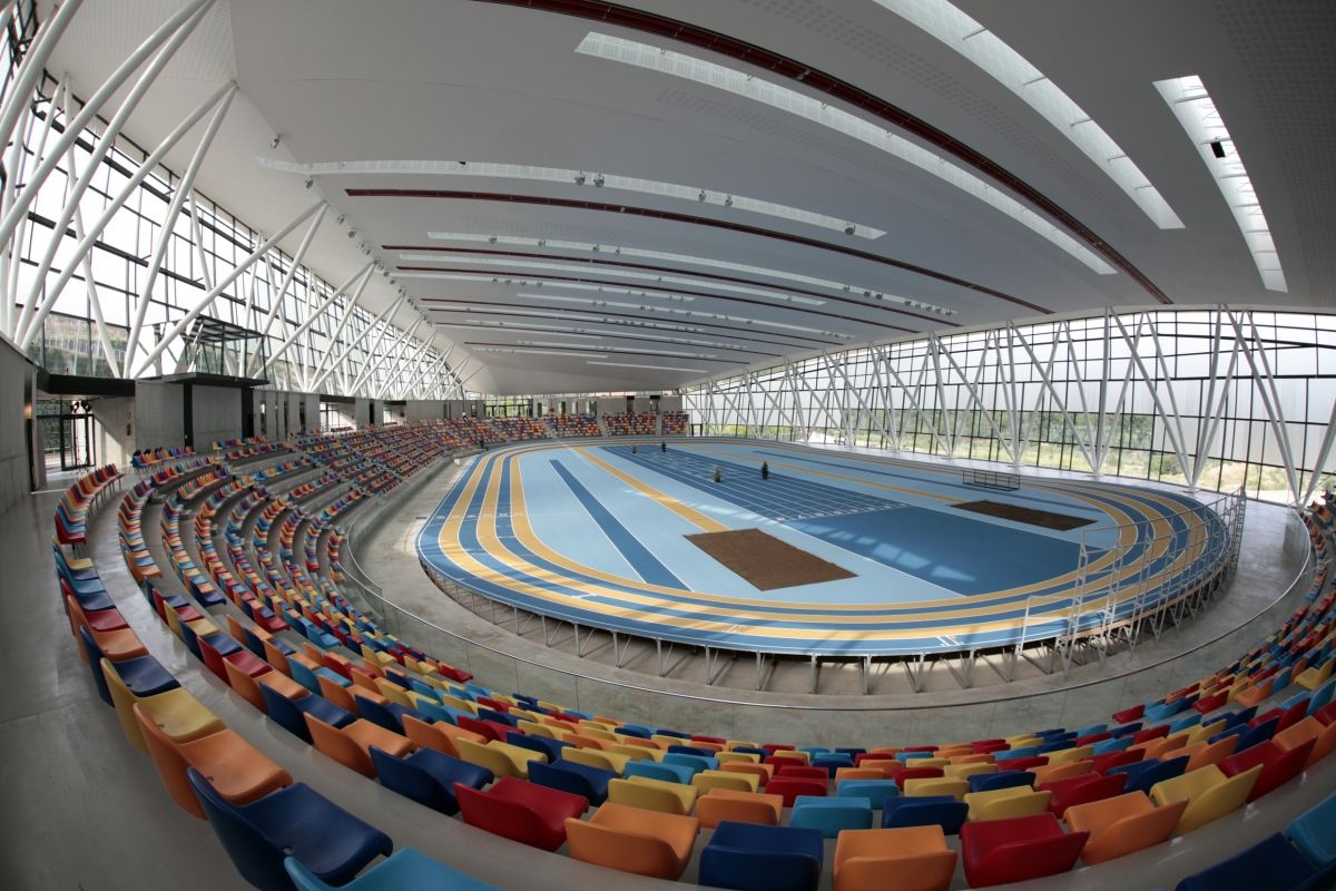 La Pista Coberta d’Atletisme de Catalunya acollirà l'hospital temporal. FOTO: BcnFilmComission