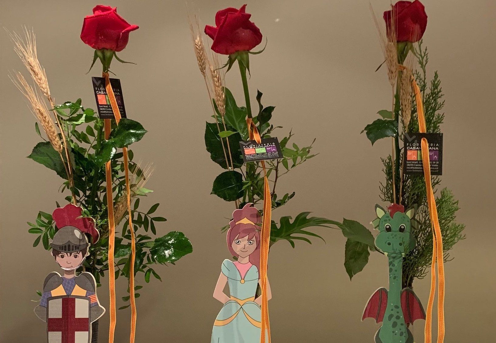 Algunes de les roses preparades per la Floristeria Casamitjana. 