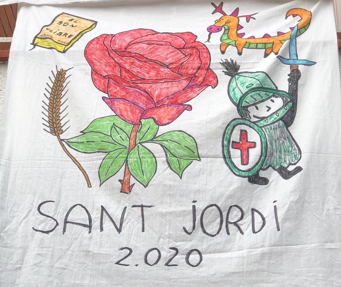Pancarta de Sant Jordi. 