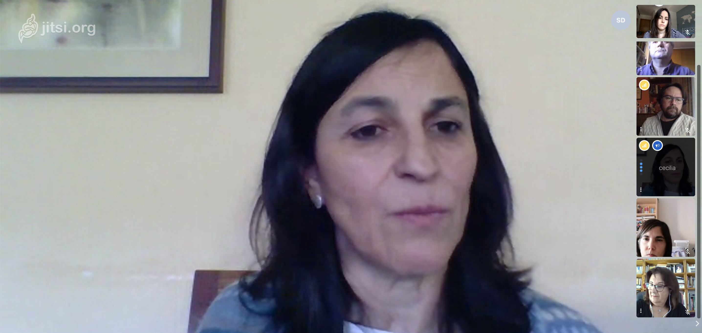 Roda de premsa telemàtica d'En Comú Podem. 