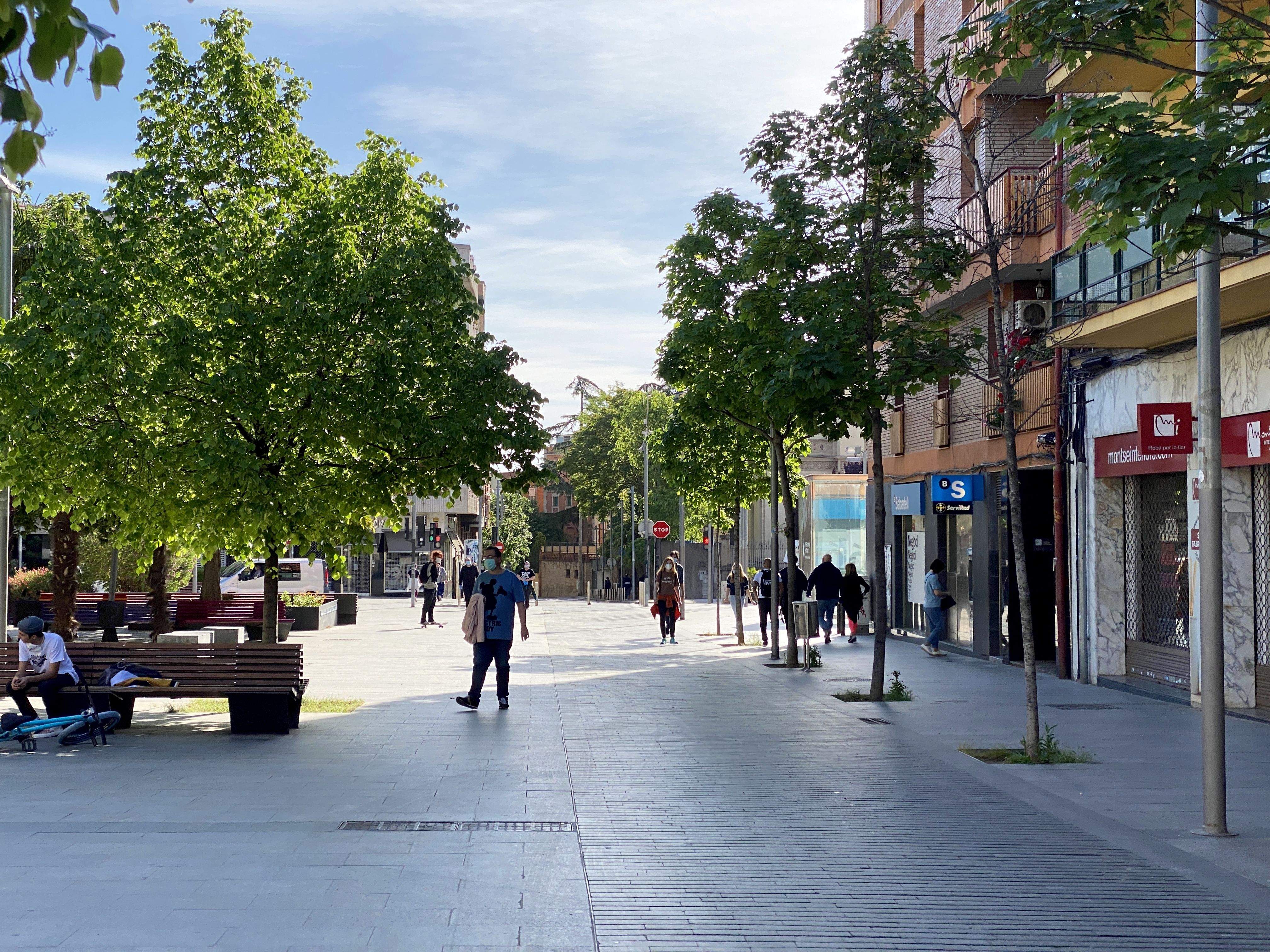 Plaça de l'Abat Oliba el 2 de maig. FOTO: Laura Arias