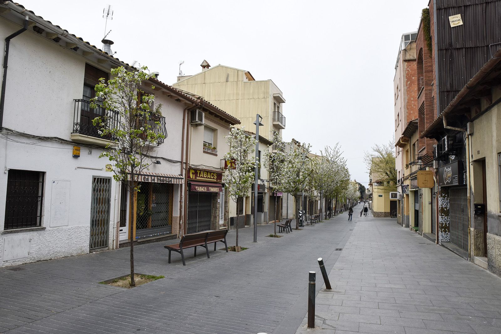 Carrer Sant Ramon durant l'estat d'alarma. FOTO: Bernat Millet