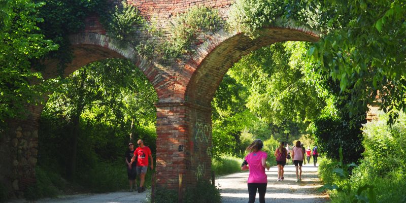 Cerdanyolencs fent esport a Collserola el 2 de maig. FOTO: Mónica GM