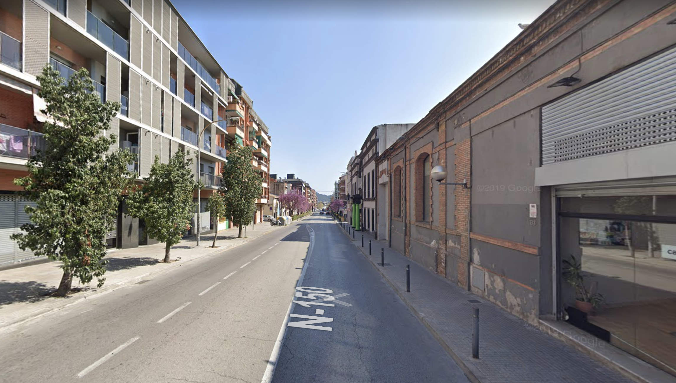 La carretera de Barcelona al seu pas per Cerdanyola. FOTO: Google Maps