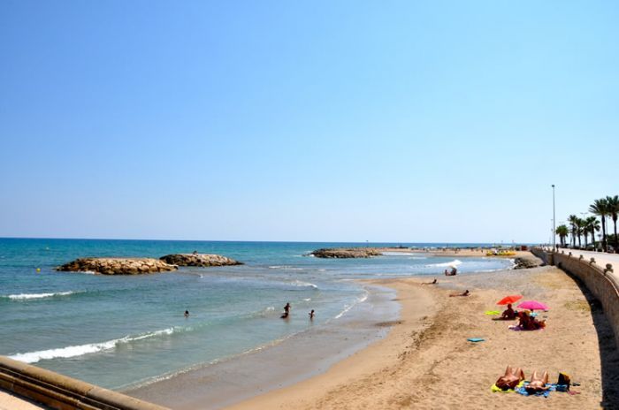 Platja de Terramar, a Sitges. FOTO: Cedida