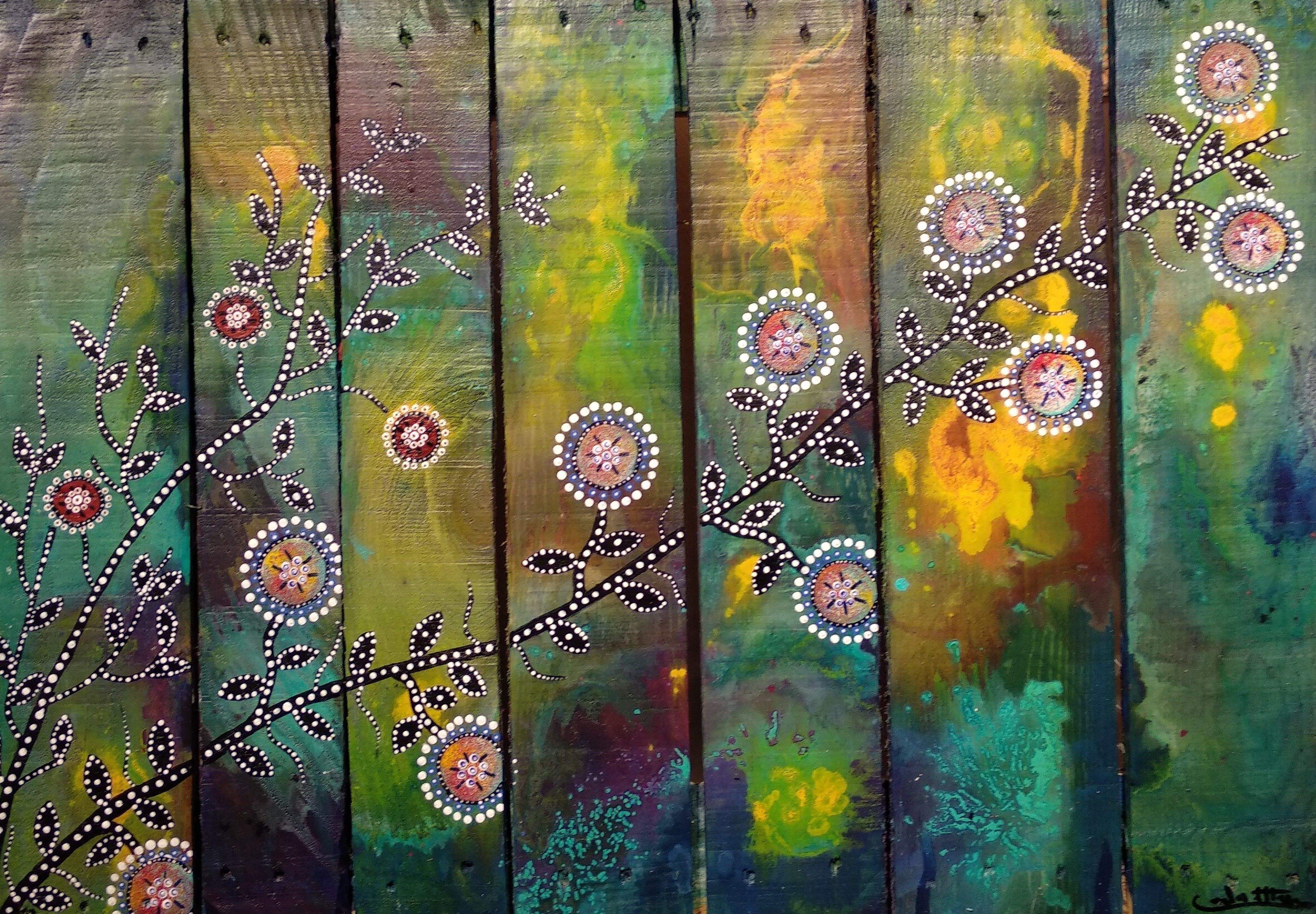 Una de les pintures de la mostra 'Confinats' / Ajuntament de Cerdanyola