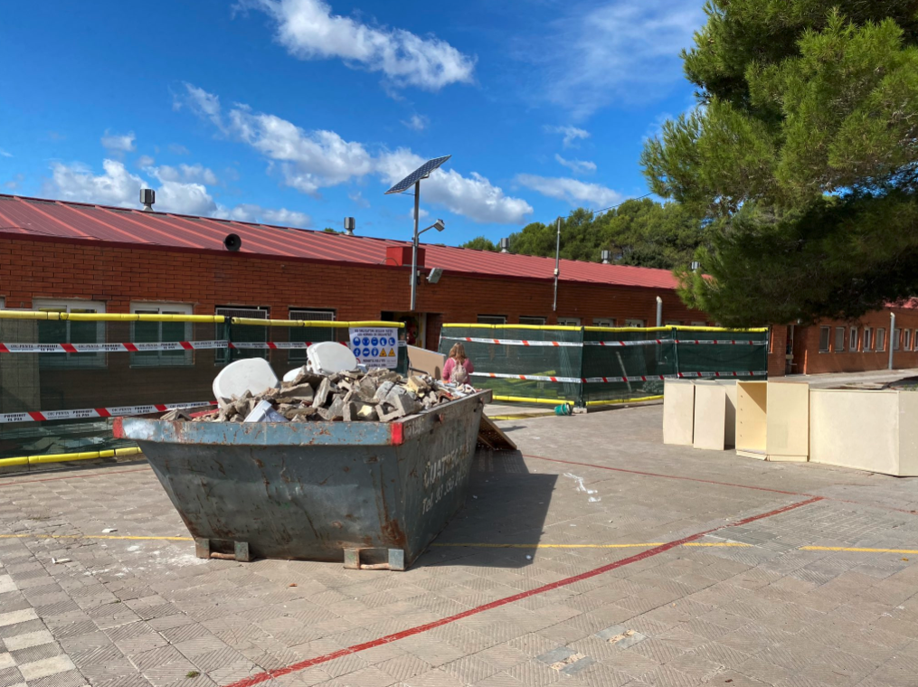 Obres en marxa a l'Escola Bellaterra. FOTO: @Montcase