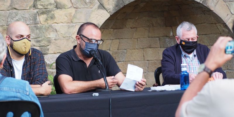 Quim Modenes, Juan Antonio Hidalgo i Albert Lázaro. FOTO: Mónica Quim Modenes, Juan Antonio Hidalgo i Albert Lázaro. FOTO: Mónica