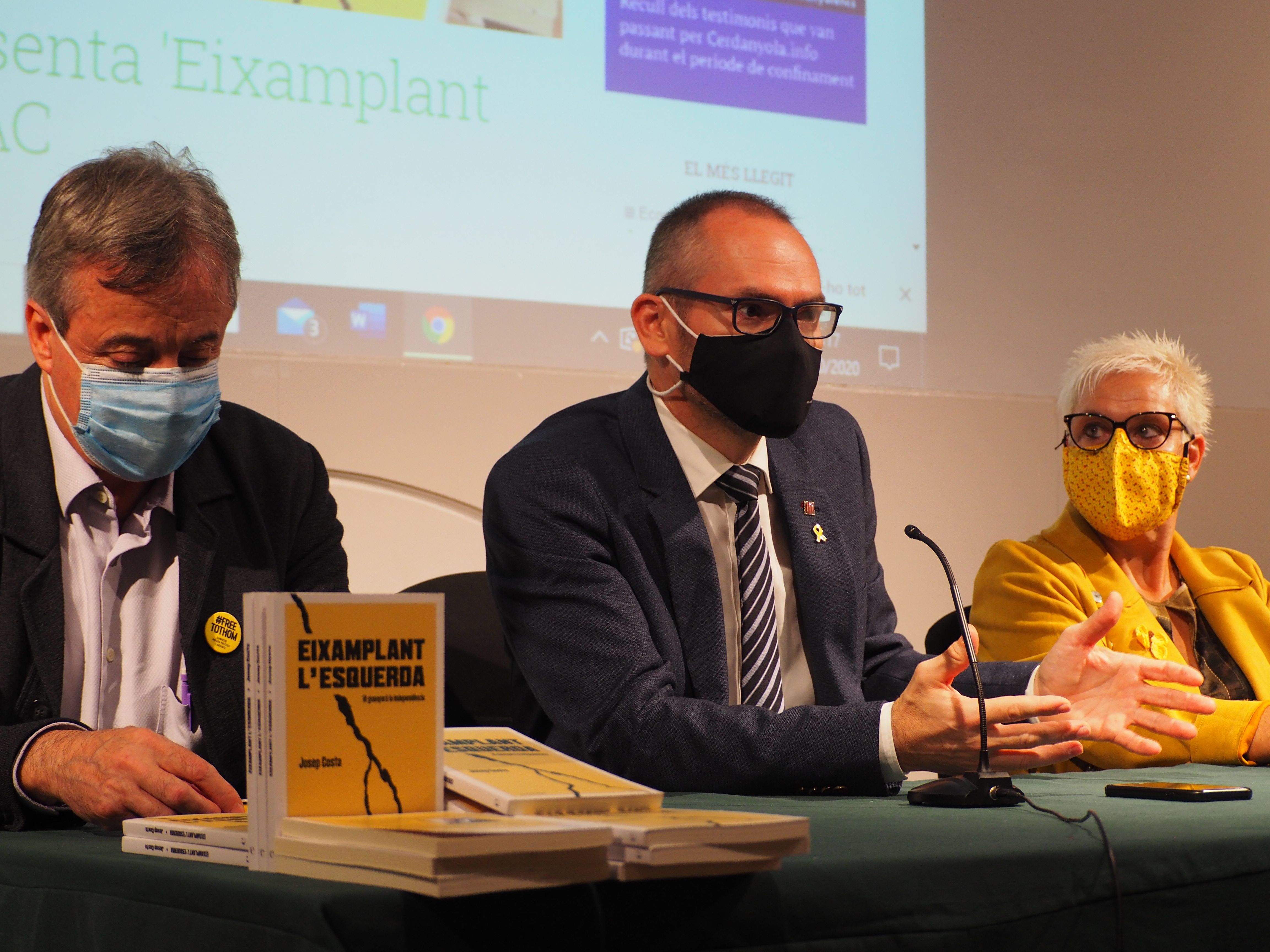 Toni Morral, Josep Costa i Àngels Guimèra (Junts per Cerdanyola). FOTO: Mónica GM