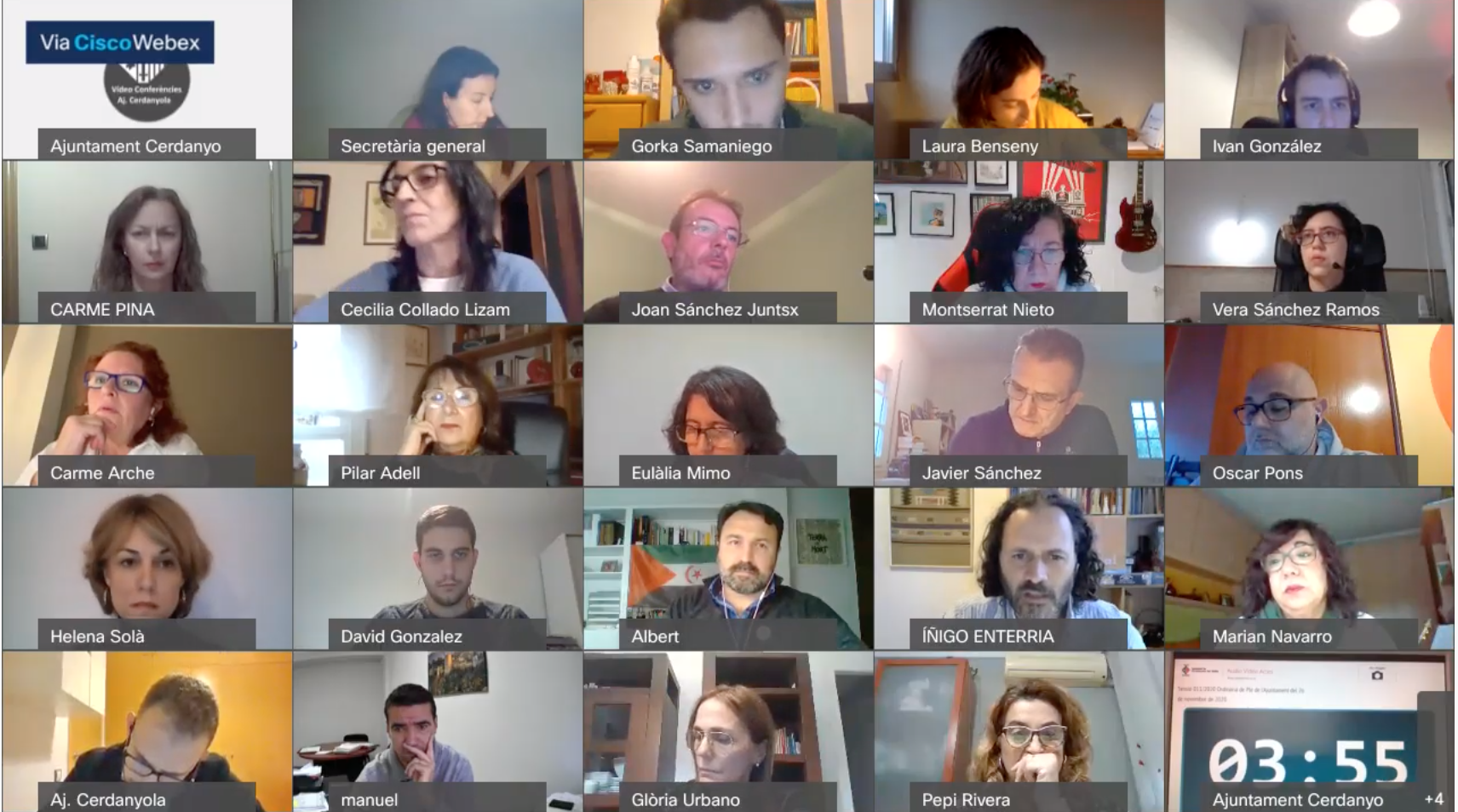 Sessió telemàtica del ple de novembre. 