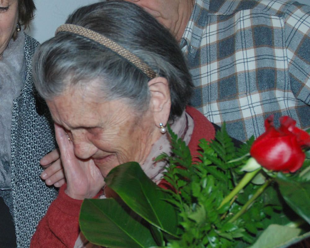 Maria Álvarez durant l'homenatge de l'Ajuntament quan va complir 100 anys. FOTO: Cerdanyola.info