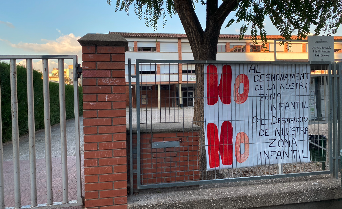L’Escola Les Fontetes, en lluita per evitar el tancament de la classe de P3 a inicis d'any i pel trasllat de Serveis Educatius a l'escola 