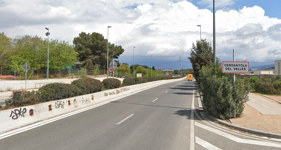Entrada a Cerdanyola a la BP-1413. FOTO: Google Maps