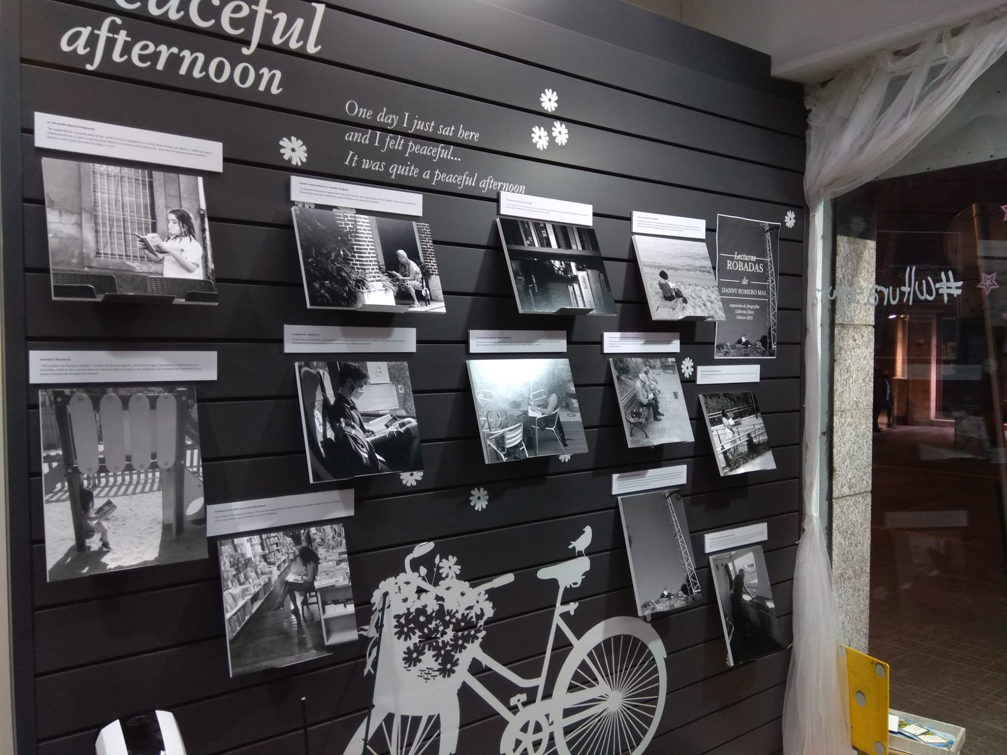 Imatge de l'exposició 'Lecturas robadas' a la Llibreria Éfora. FOTO: Cedida