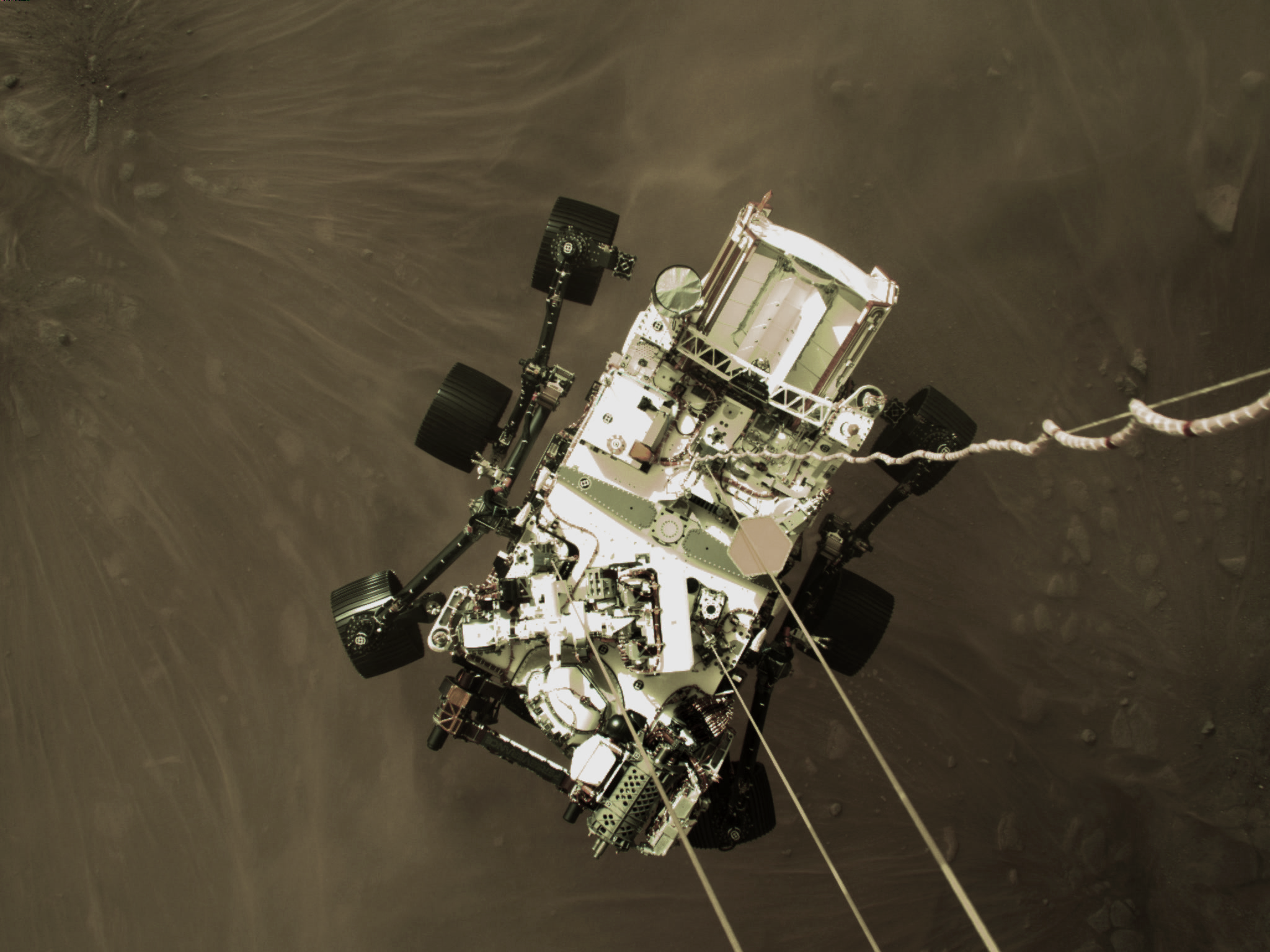 Moment de l'aterratge del Perseverance. FOTO: NASA