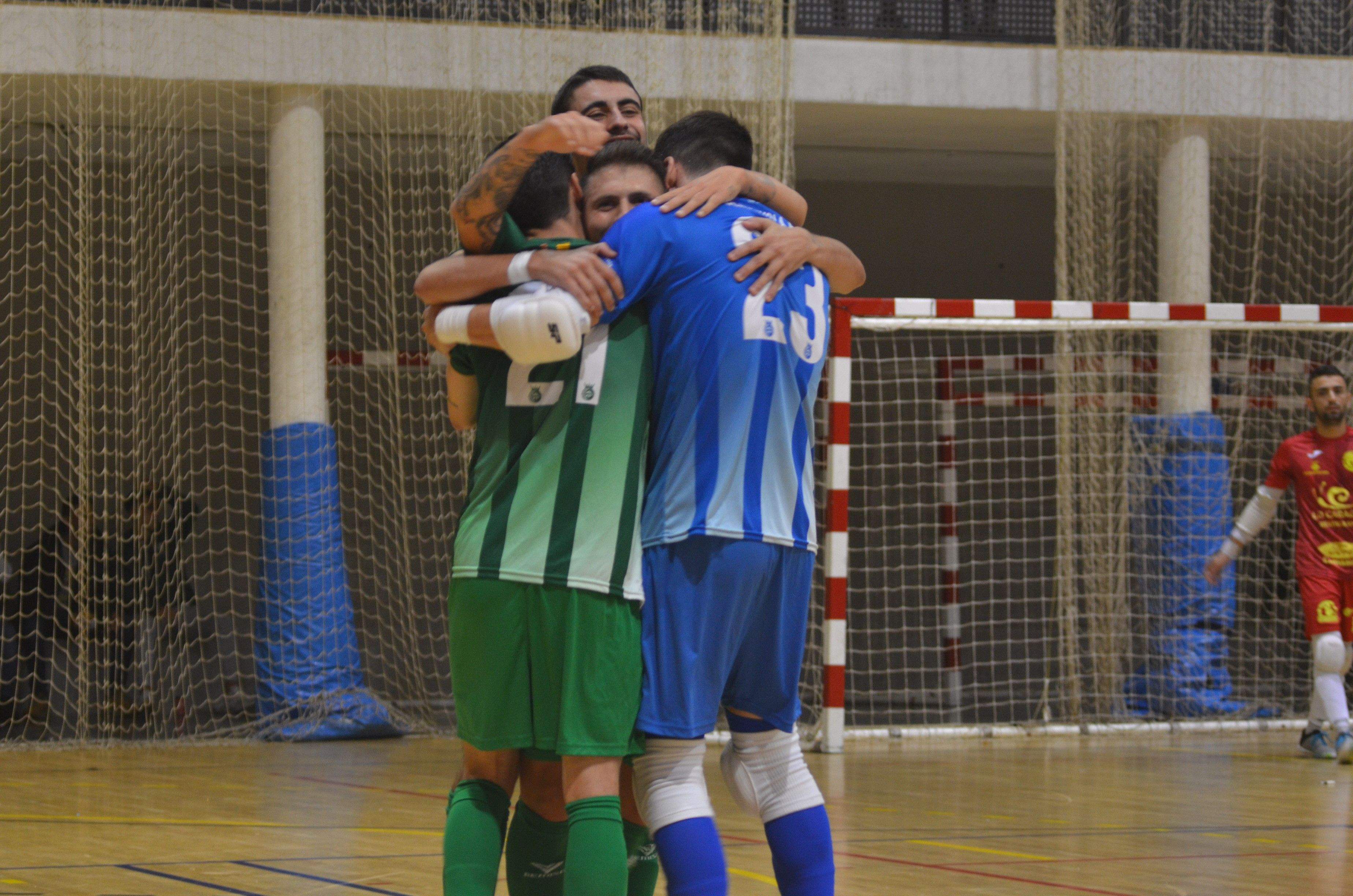 El Cerdanyola FC de futbol sala celebrant un gol. FOTO: Cerdanyola FC