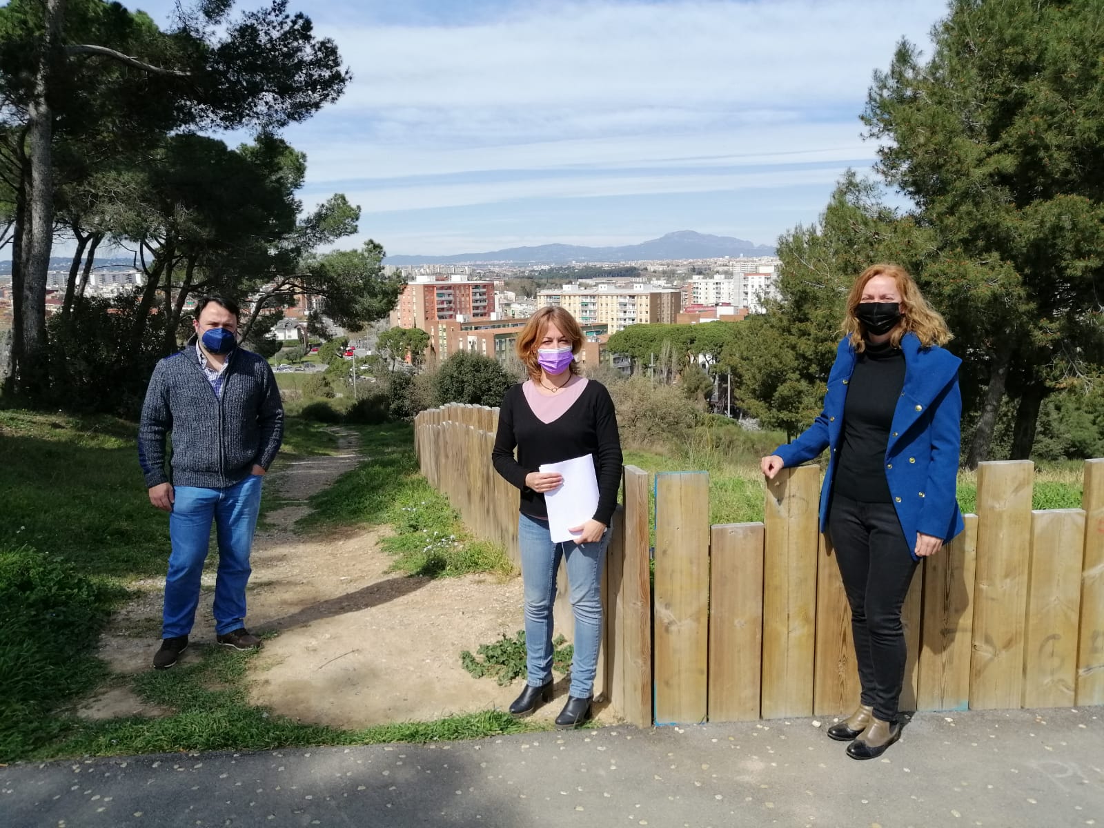 Els regidors d'ERC Albert Turon, Helena Solà i Carme Pina. 