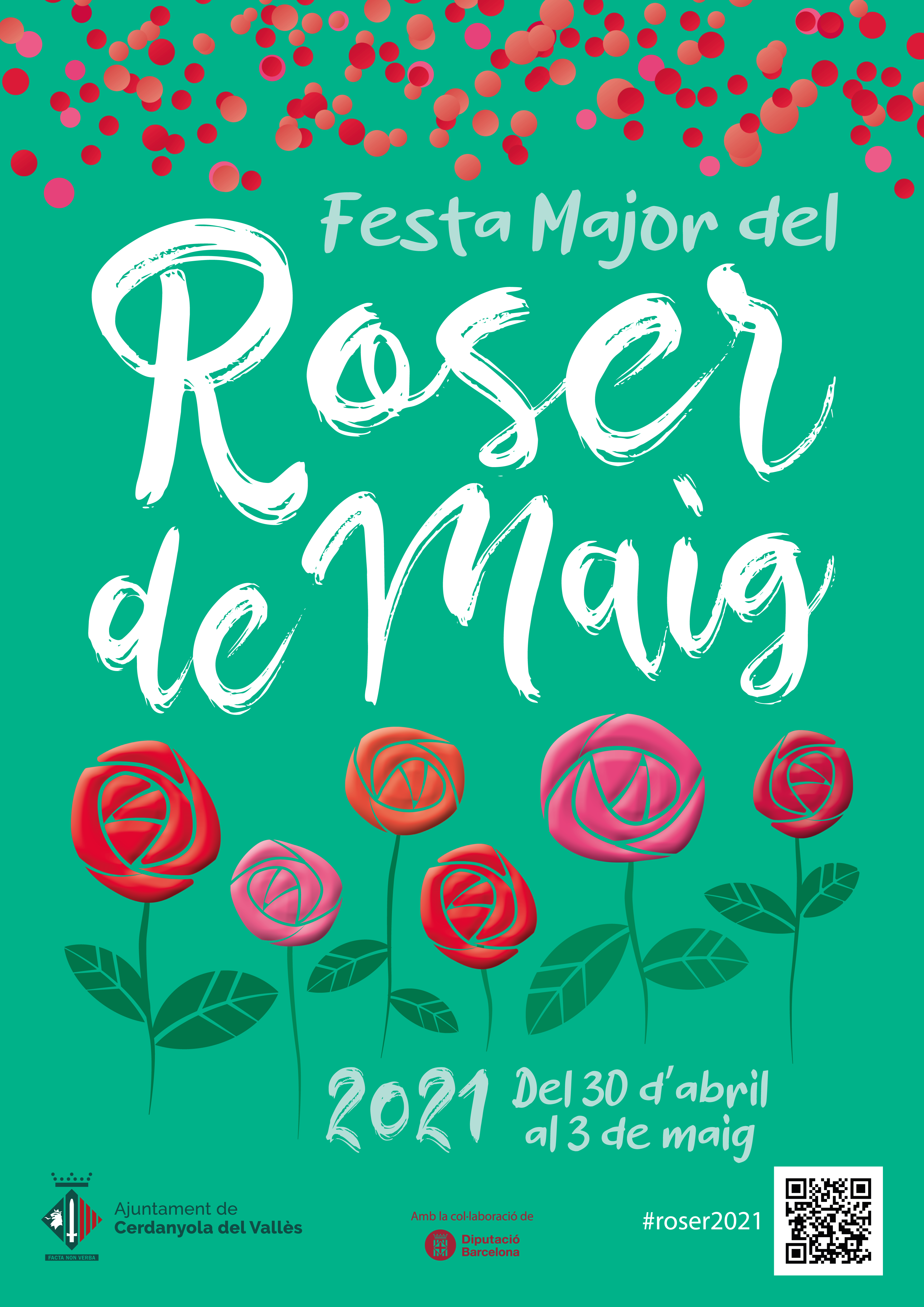 Cartell guanyador del concurs de cartells Festa Major del Roser de Maig 2021