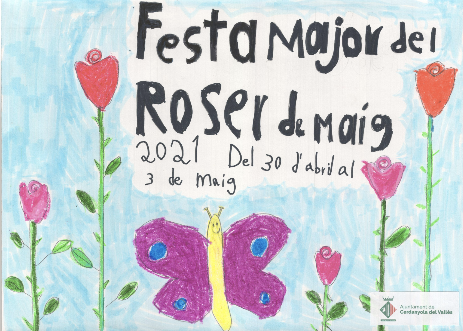 Dibuix guanyador del concurs de cartells de les activitats infantils del Roser de Maig 2021
