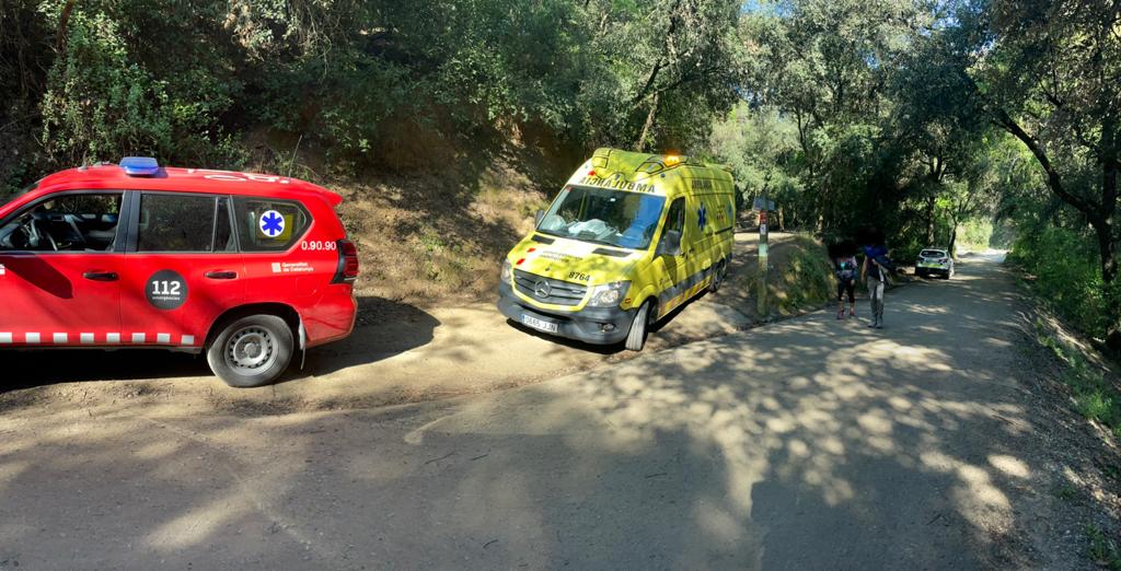 Moment del rescat a Collserola. FOTO: Policia Local