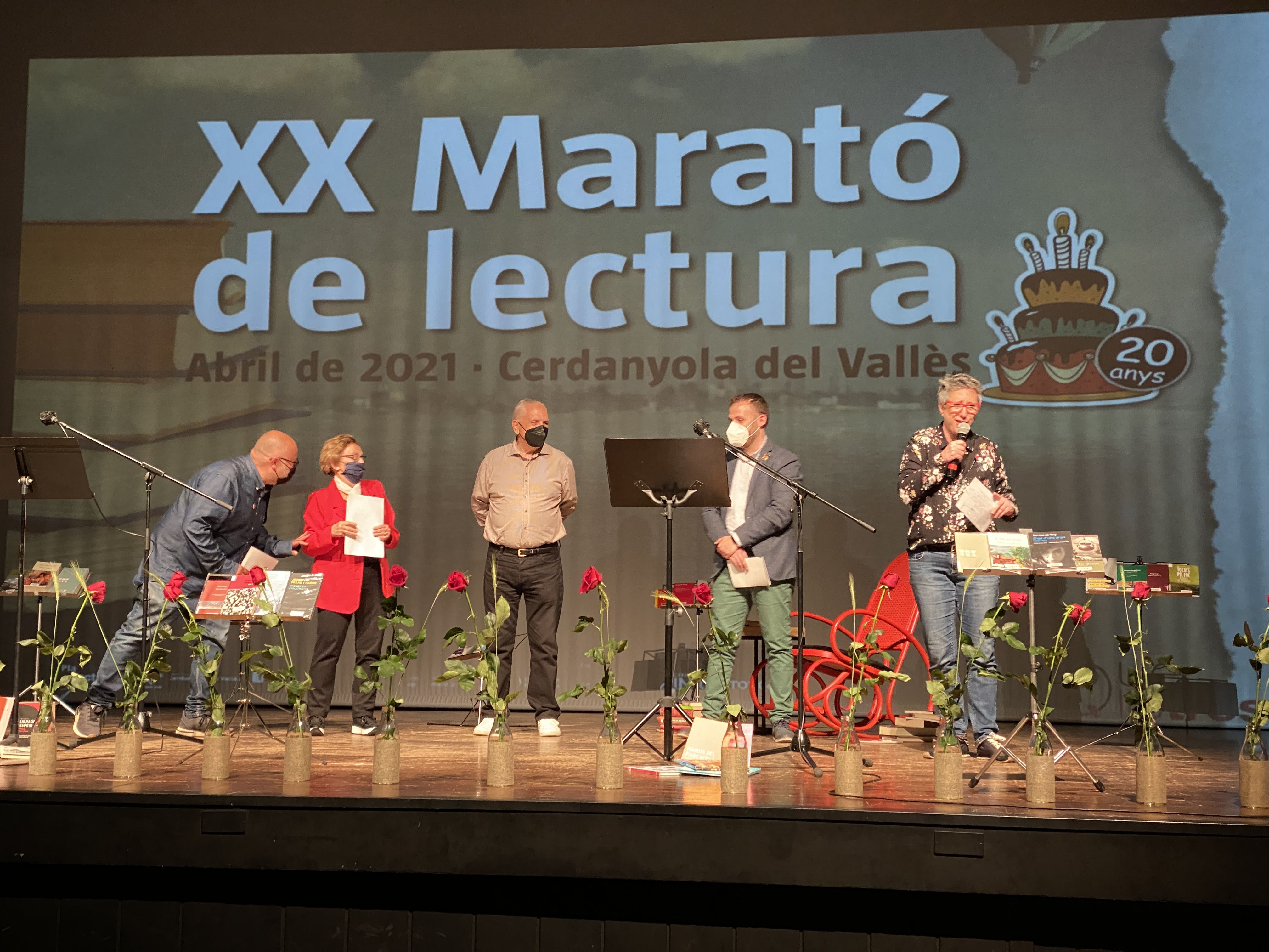 Marató de Lectura Sant Jordi 2021 a Cerdanyola. FOTO: Laura Arias