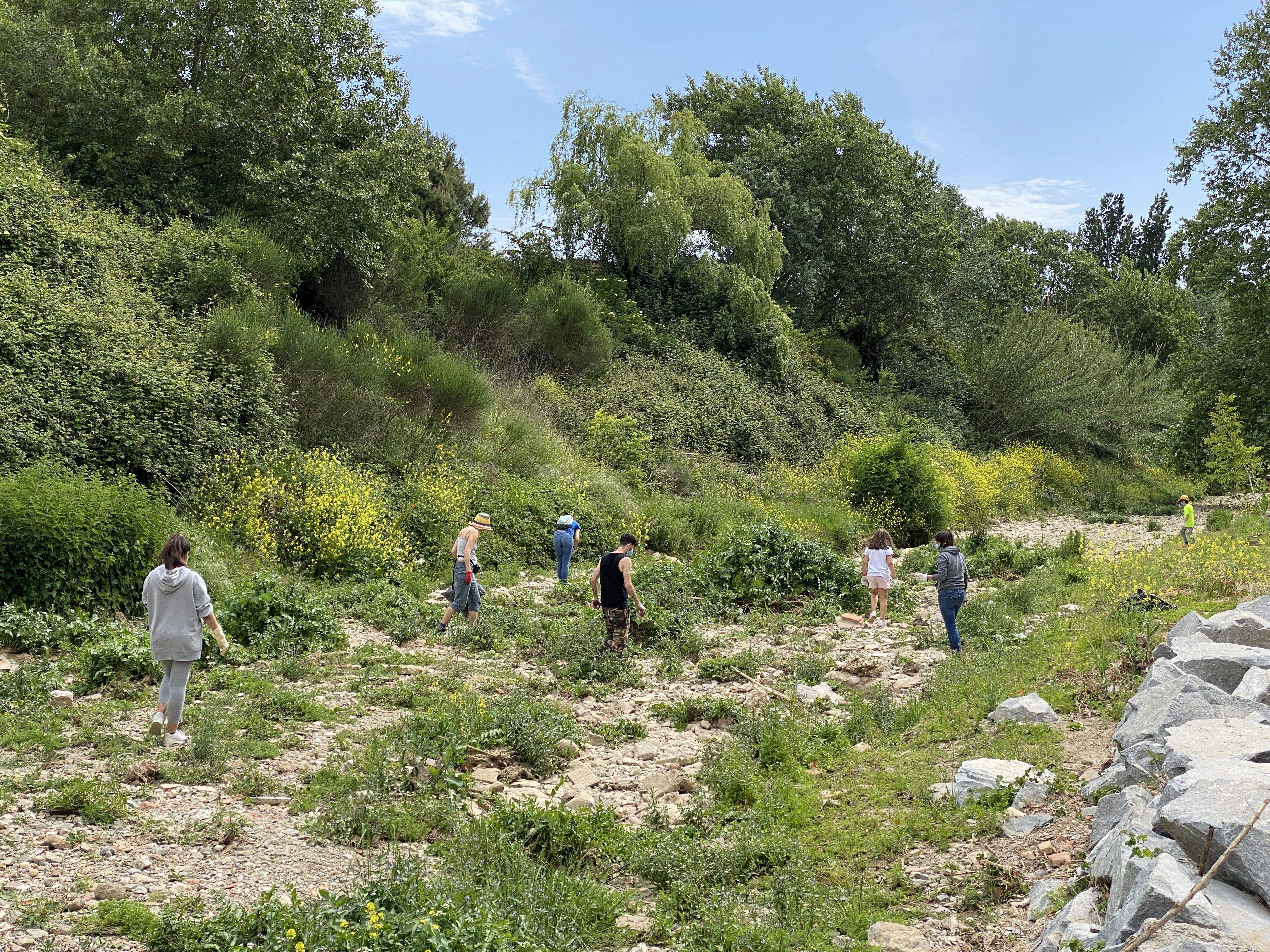 El Jovent Ecologista de Cerdanyola en una de les seves recollides de residus / FOTO: Laura Arias