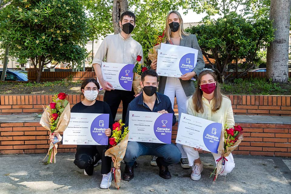 Guanyadors i finalistes del Programa Explorer 2021. FOTO: Núria Puentes (Ajuntament de Cerdanyola)
