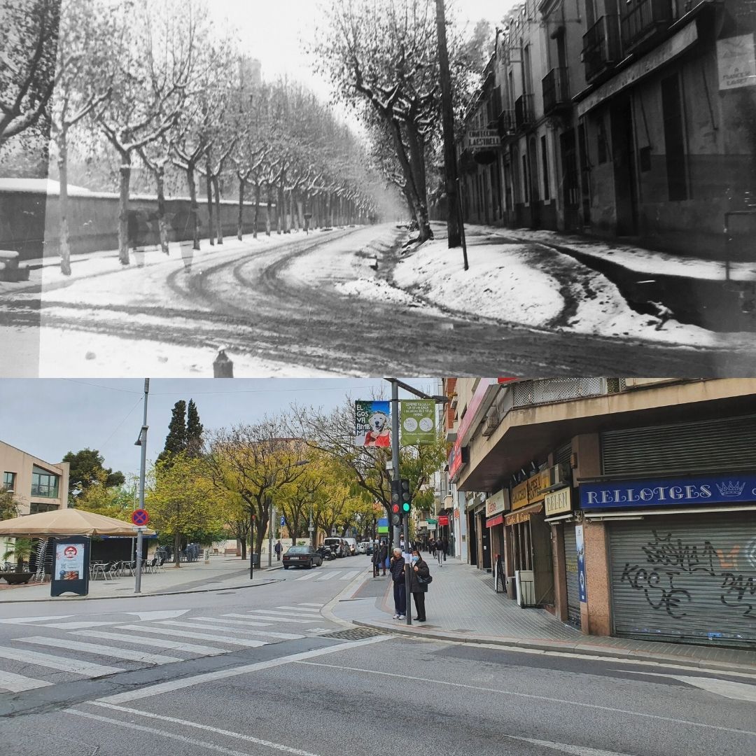 Imatges d'ara i abans ons estava situada la plaça / Ajuntament de Cerdanyola