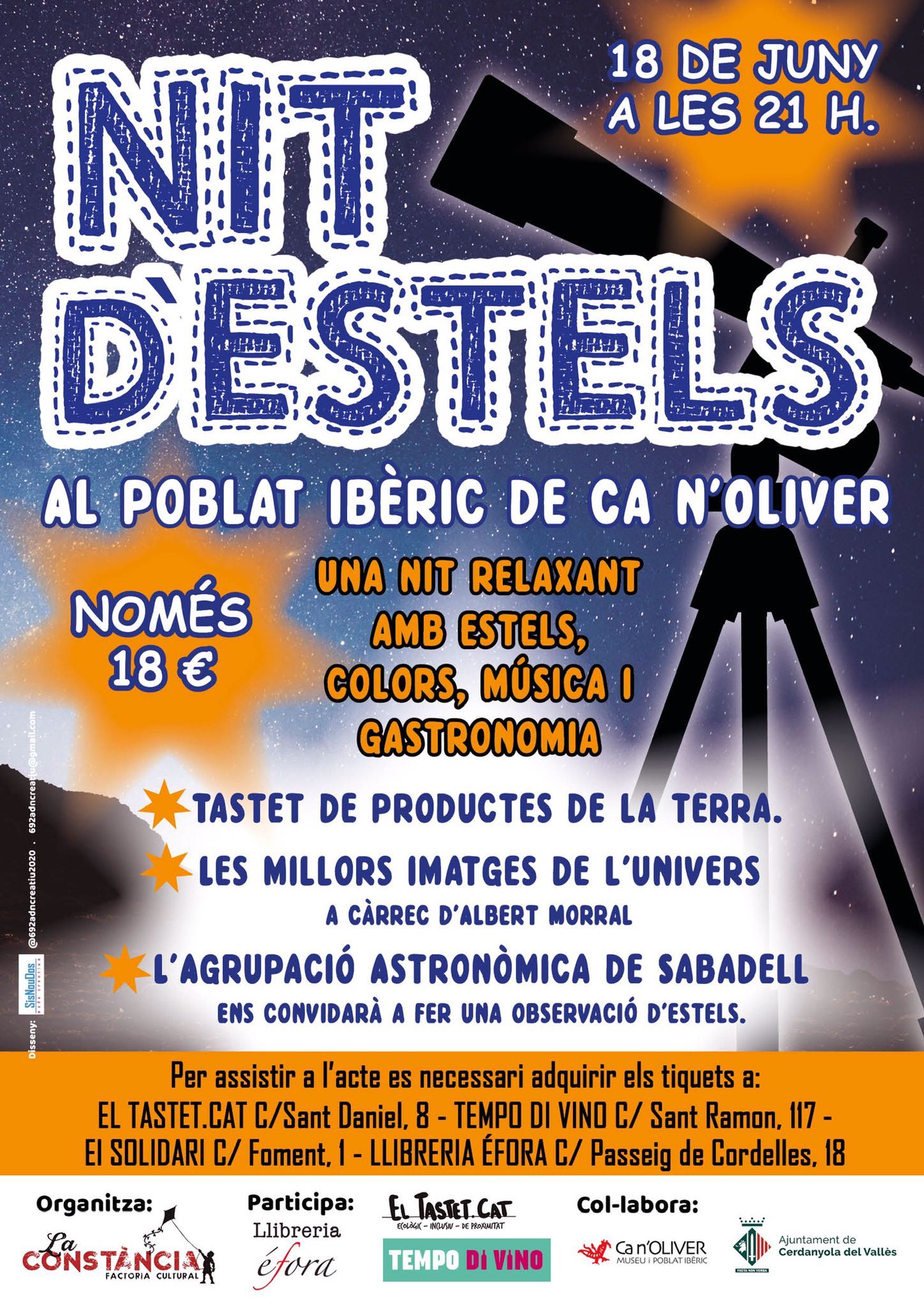 Cartell Nit d'Estels Cartell Nit d'Estels