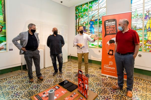 Acte de presentació de les noves audioguies amb Carlos Cordón, Oscar Pons i Josep Manuel Rueda / Ajuntament de Cerdanyola