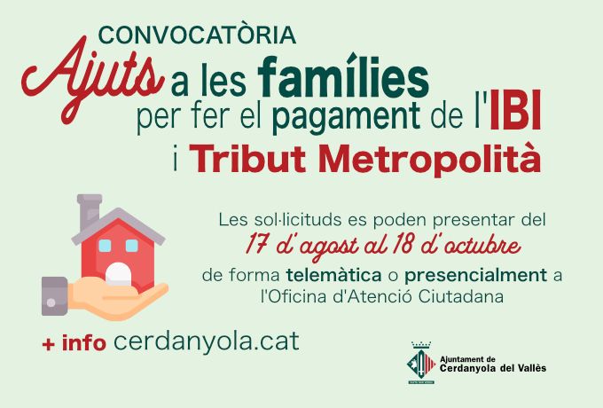 Cartell dels Ajuts a les Famílies 2021. FOTO: Ajuntament de Cerdanyola