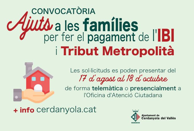 Cartell dels Ajuts a les Famílies 2021. FOTO: Ajuntament de Cerdanyola Cartell dels Ajuts a les Famílies 2021. FOTO: Ajuntament de Cerdanyola