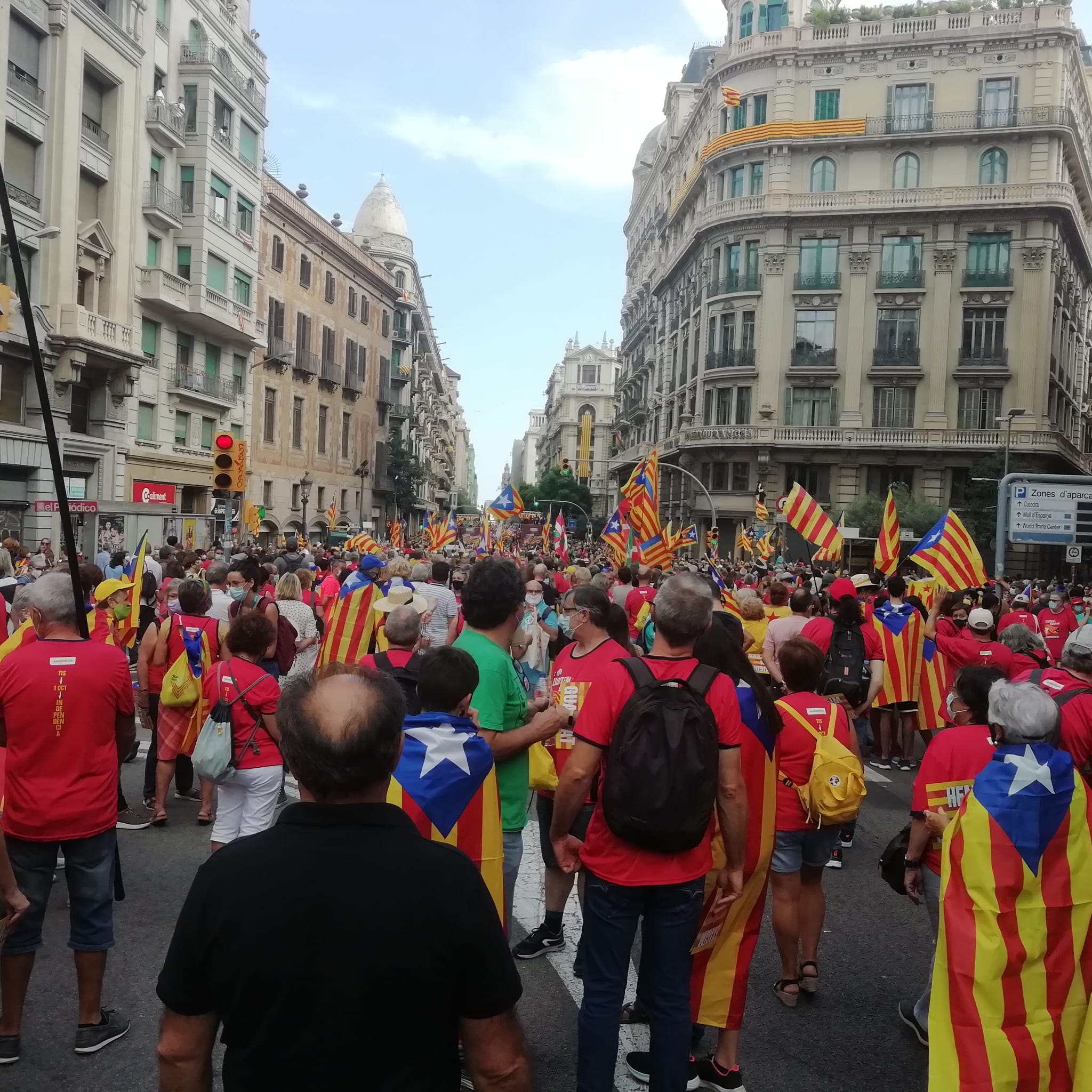 Manifestació de Barcelona a la tarda. FOTO: Cedida