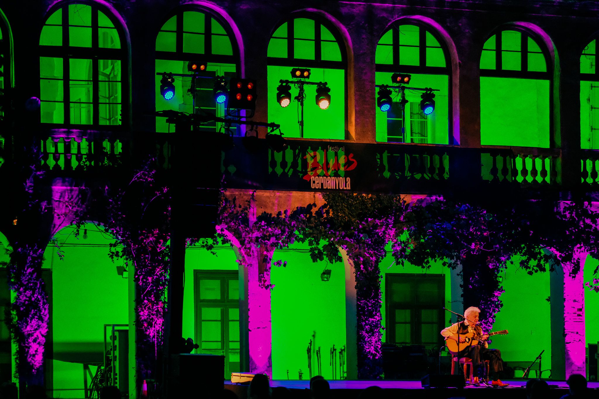 Doug MacLeod a la Masia Cordelles la primera nit de Blues. FOTO: Ale Gómez